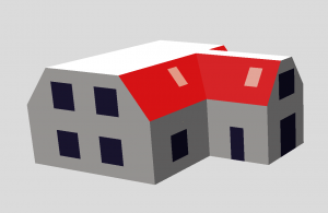 wärmeabgebende Flächen (hier unbeheizter Dachboden)